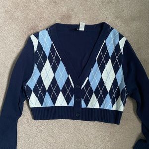 Blue cardigan